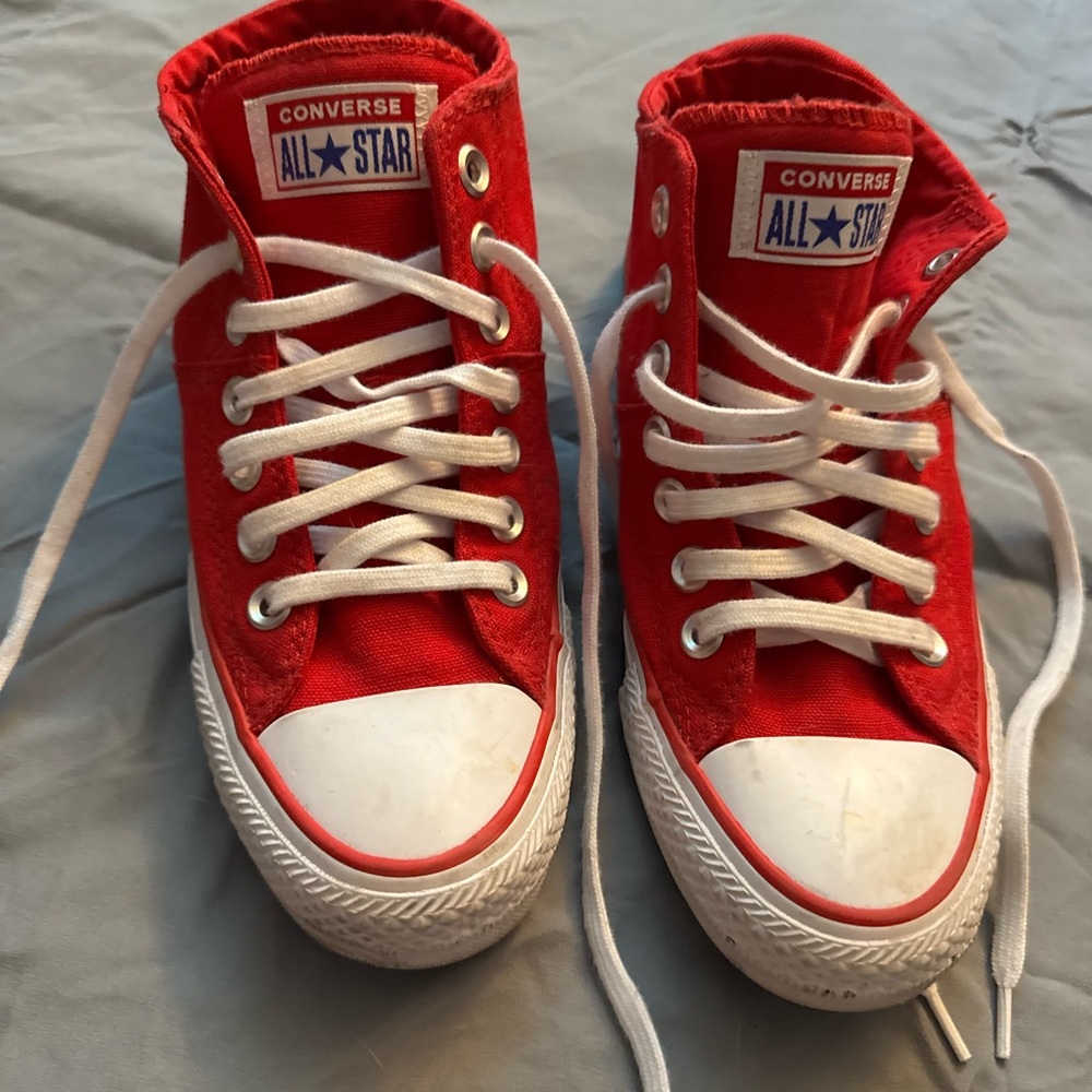 Converse Red Canvas High-Tops